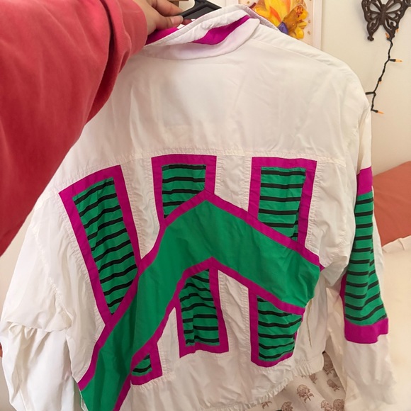 Vintage White and Pink Bomber Jacket - Picture 4 of 4